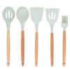 12 Pieces in 1 Set Silicone Kitchen Accessories Cooking Tools Kitchenware Cocina Silicone Kitchen Utensils With Wooden Handles