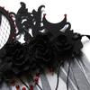 Tag der Toten Stirnband Gothic Kopfschmuck Schwarzer Schleier Krone Barock Tiara Krone Lolita Haaraccessoires Halloween Krone