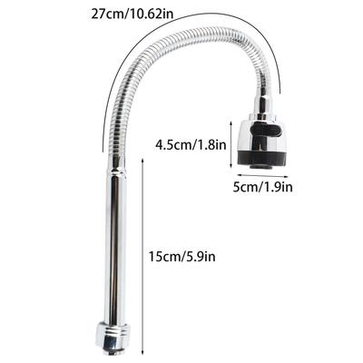 1x 304 Stainless Steel Swivel Spout Kitchen Sink Faucet Pipe Fittings Single Handle Connection Faucet Kitchen Mixer Tap Sink Tap