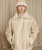 Waikei Artificial Leather Shearling Jacket Ivory