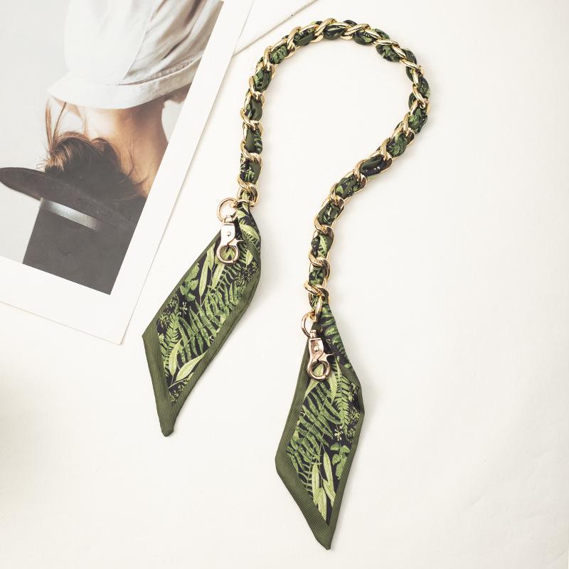 

Модная сумка-подмышка с цепочкой и шелковым шарфом, аксессуары – одинарный сменный ремешок Shoulder Strap