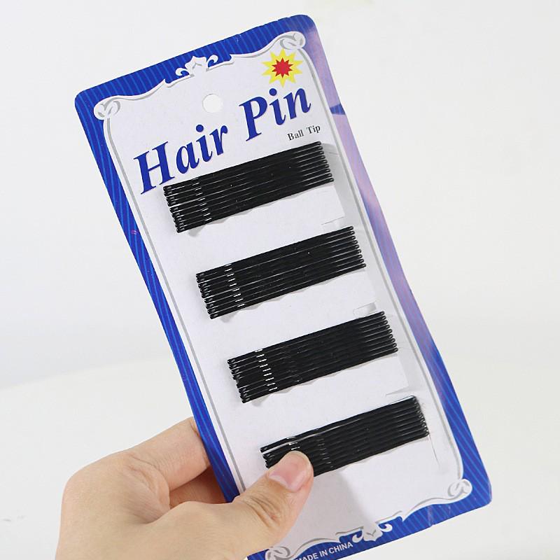 Korean Style Black Metal Hairpins - Thin, Small Clips for All Hairstyles