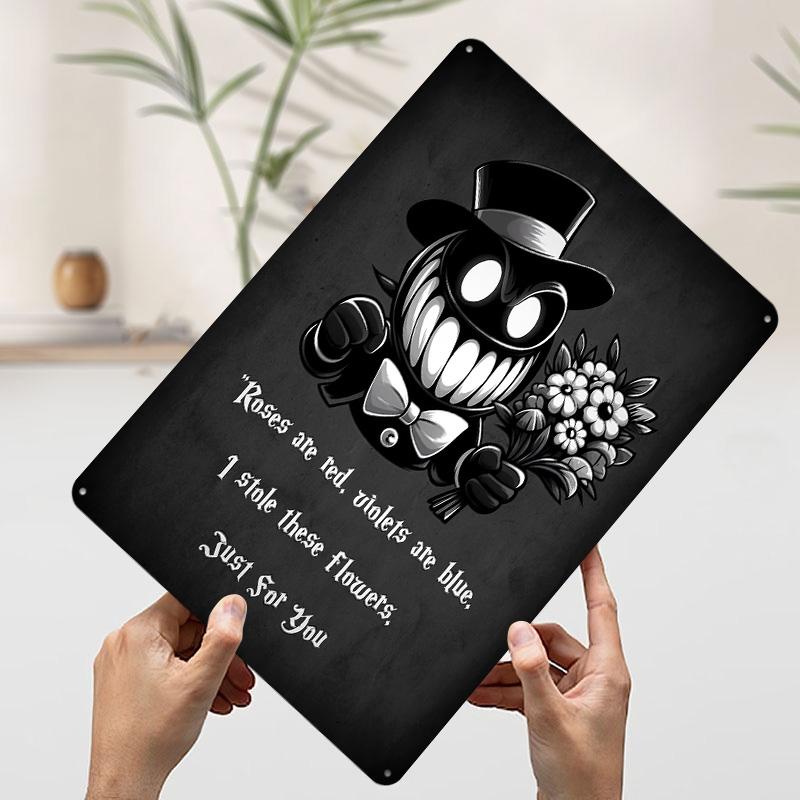 Creepy Valentines Day Printed Poster Customized Wall Art Retro Vintage Metal Tin Signs for Living Room Decoration Home Decor