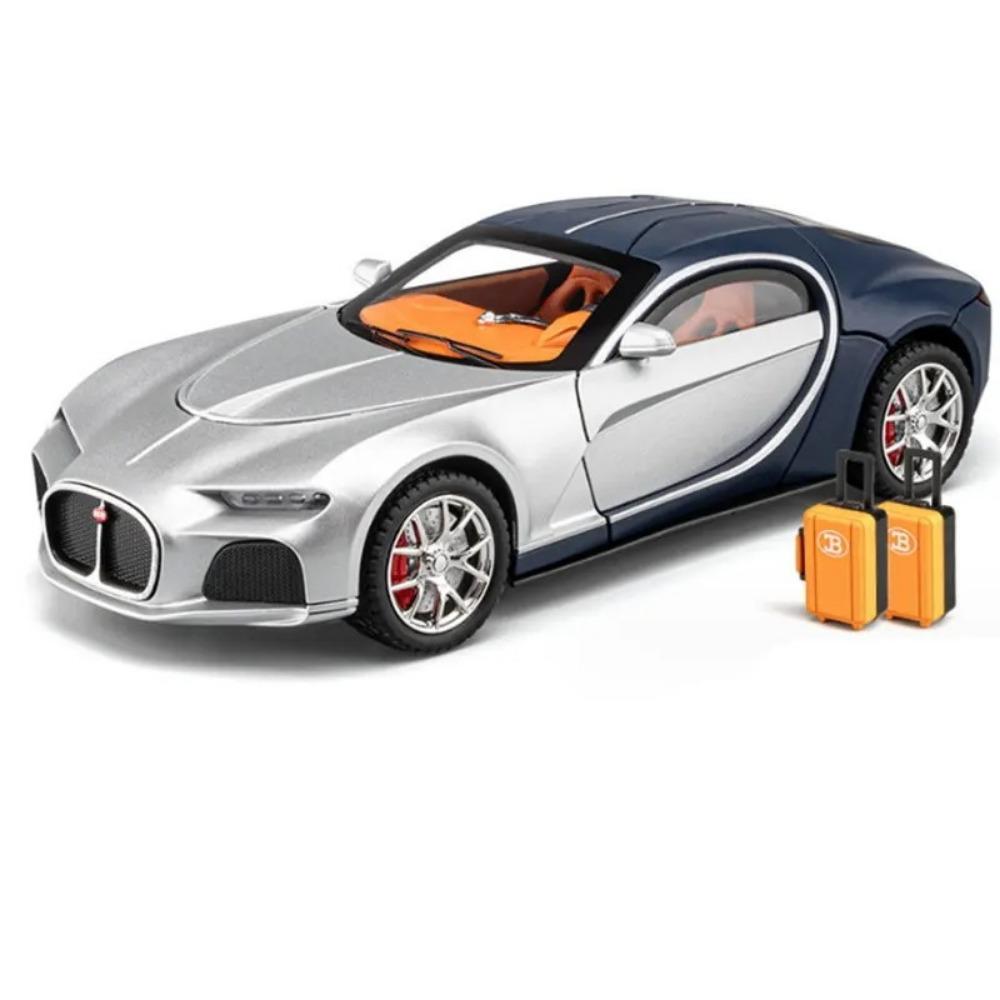 1/24 Bugatti Atlantic Alloy Sports Car Model Diecasts Metal Toy Vehicles Car Model Simulation Sound and Light Childrens Toy Gift