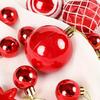 Colorful Christmas Balls Festive Shaped Plastic Baubles Reusable Decorative Tree Ornaments Holiday Party Decor Supplies