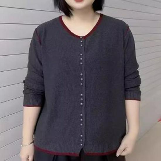 

Elegant Spring Knit Base Layer Top for Women 50+, 2026 Style, Long-Sleeved and Sophisticated XL серый