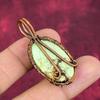 Tree Of Life Lemon Chrysoprase Pendant Gemstone Copper Wire Wrapped Pendant
