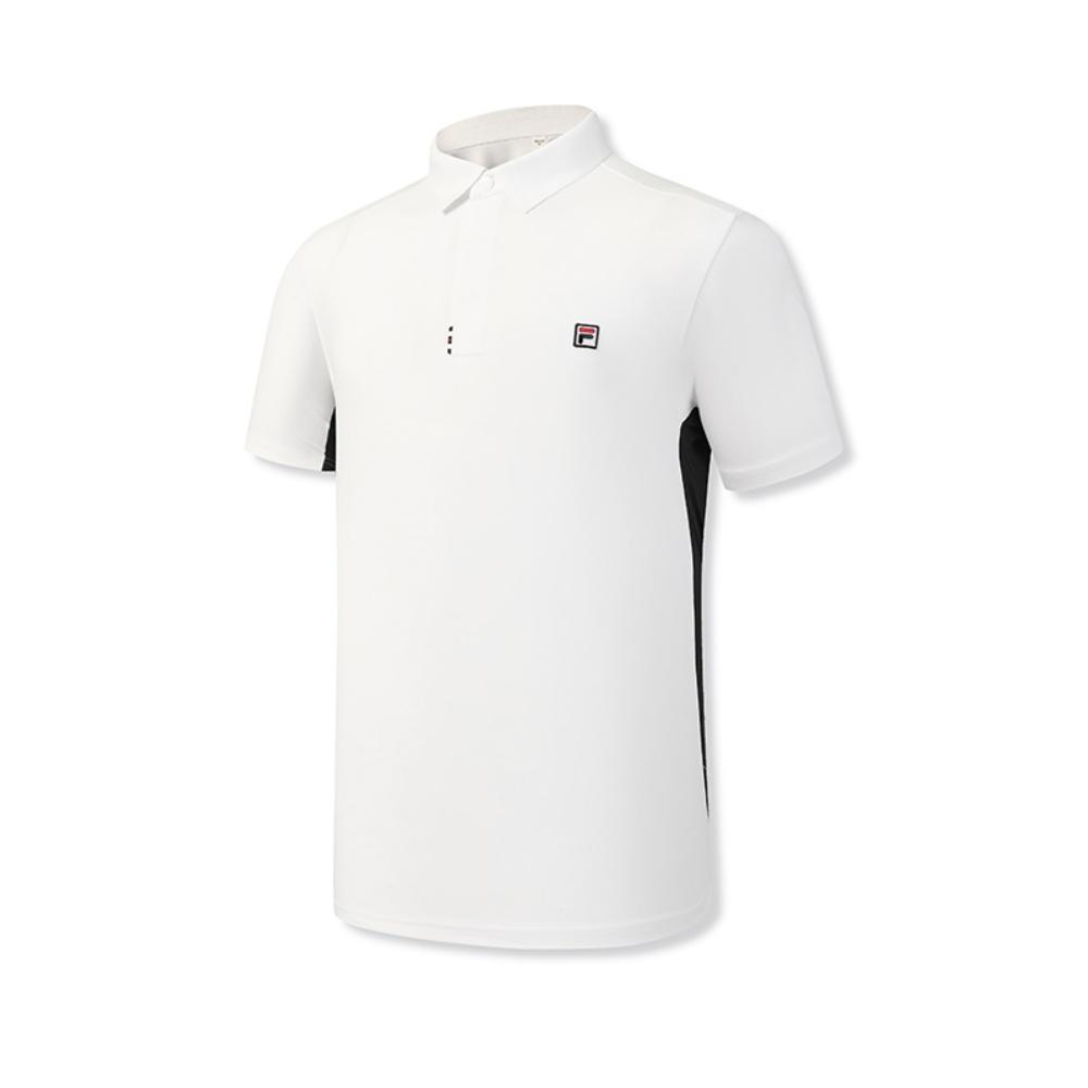 

FILA Tennis Minimalist Classic Trendy Sports Polo Shirt Men tops Jade-White A11M623148FWT M