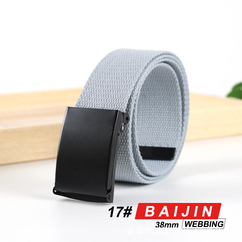 Canvas & Leather Multi-Color Casual Waist Belt - Stylish, Easy-to-Match Accessory for Students