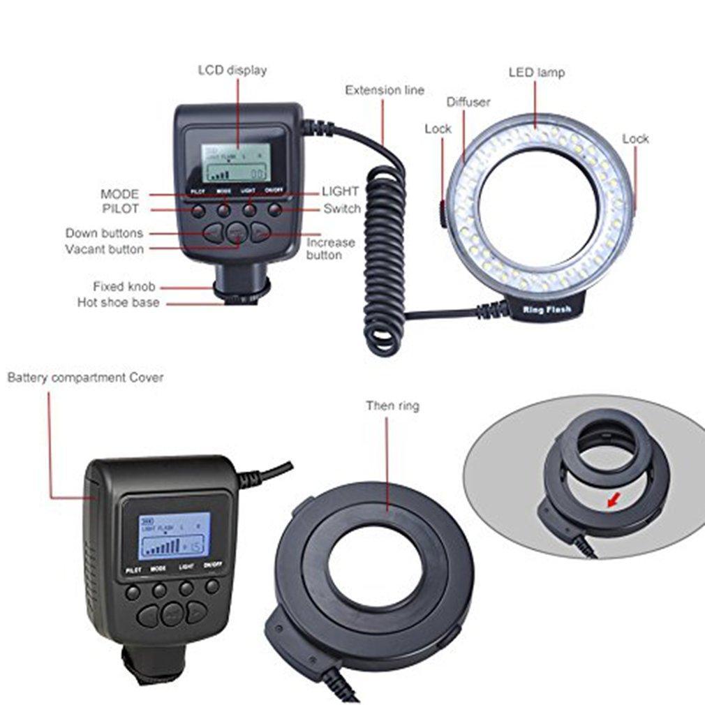 New Macro LED Ring Flash Light RF550D for Nikon Olympus DSLR Camera LN