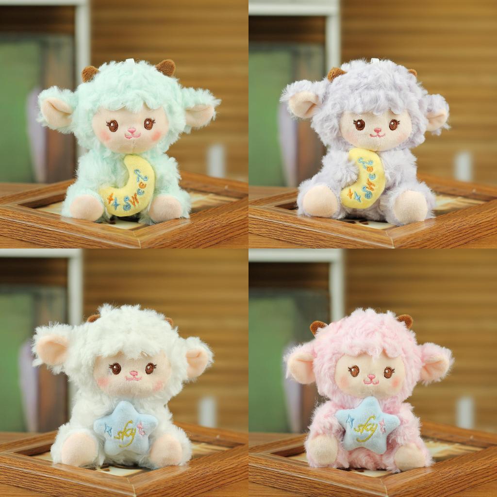 Moon Sheep Plush Toy Keychain Cute Animal Decor For Girls And Boys