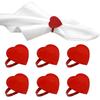 6 Stück Rote Herz-Serviettenringe Valentinstag Hochzeit Dekoration Serviettenhalter Legierung Servietten Schnallen Für Jubiläumsparty