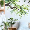 Painted Green Plant Leaves for Bedroom, Living Room and Study Room. Home Wall Decoration. Wall Stickers.