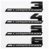 Negru Lucios ABS 3D COMPETITION ABS Emblema Ediție Thunder Pentru M1 M2 M3 M4 M5 M6 M7 M8 Autocolant Emblema Portbagaj Mașină