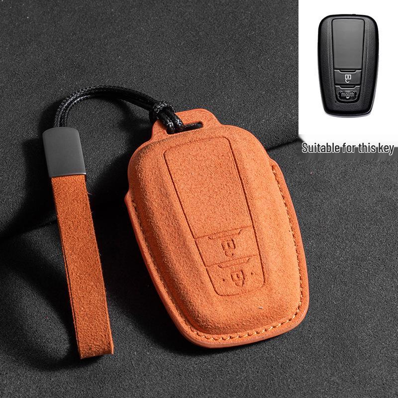 2024 Toyota Crown Highlander Suede Key Case: Three-Color Full Wrap for Men