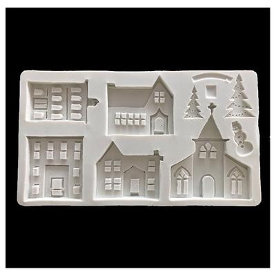 Fondantform Backen Schokolade Silikonform Haus Schloss Weihnachtsbaum Kuchen Dekoration Tonform
