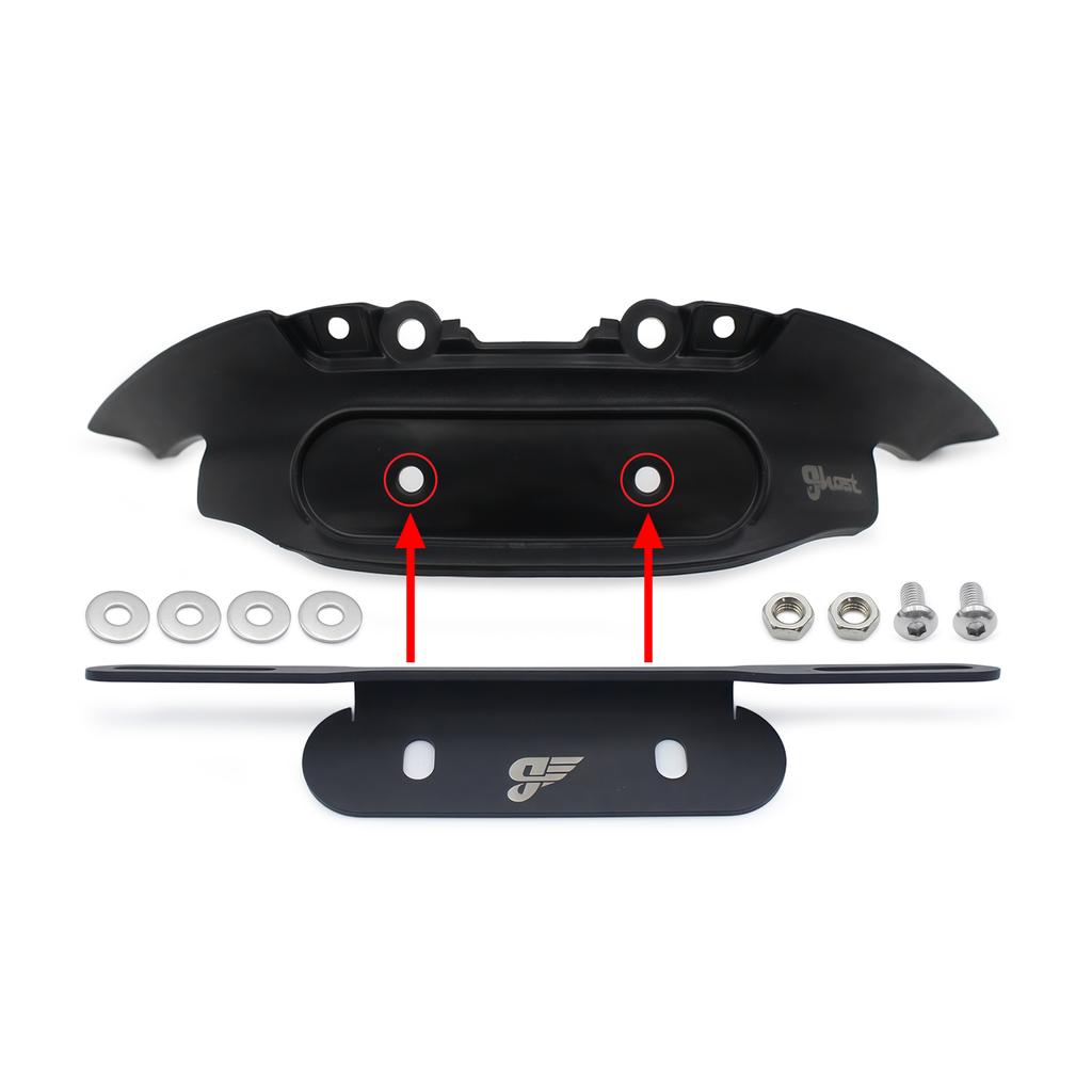 Accesorios Moto High Quality Modified Short Tail License Plate Holder For Vespa Sprint Primavera 150 Black Carbon Fiber Texture