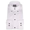 SUIT SELECT 4S BLACK LINE Slim Fit Men's Dress Shirt Non-Iron Stretch Cutaway Collar White Dobby L Size 41-86