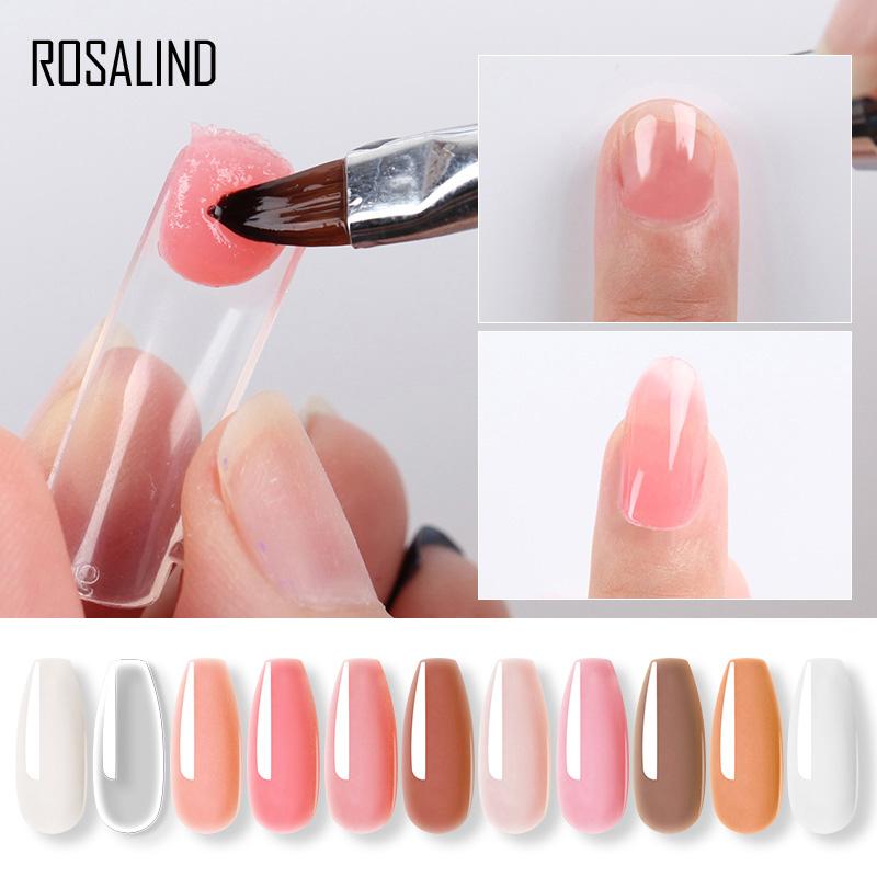 ROSALIND 4Pcs/set 30ml Poly Nail Gel Extension Nails Set For Finger Extented Art Nail Design Quick Builder Extension UV Gel Nail Polish