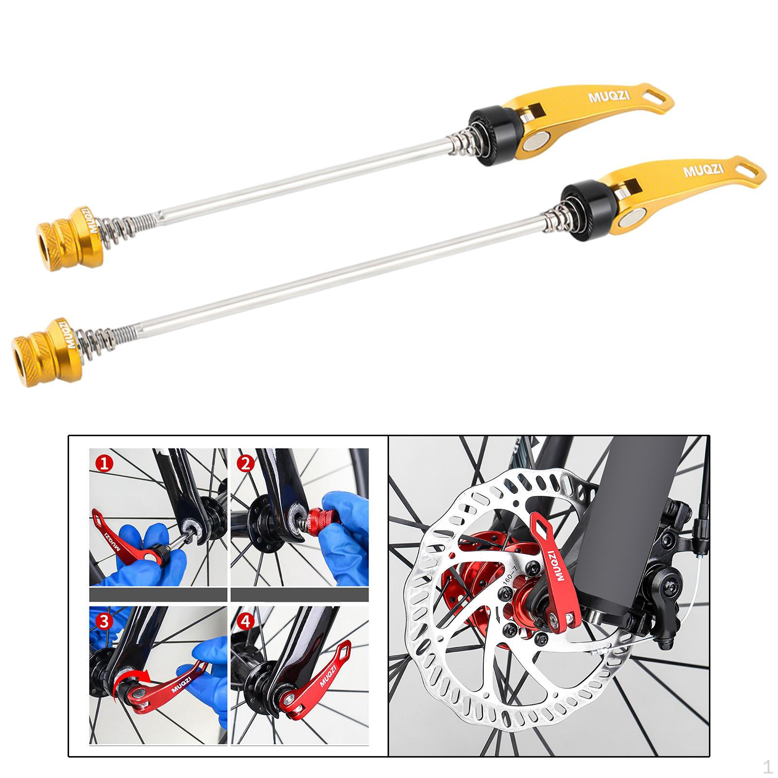 Bike Skewer Set Bicycle Wheel Skewers Hub Lever Axle Lightweight Quick Release for Mountain