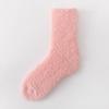 E-commerce autumn and winter plus women's socks coral fleece socks do not shed hair solid color home warm sleep socks