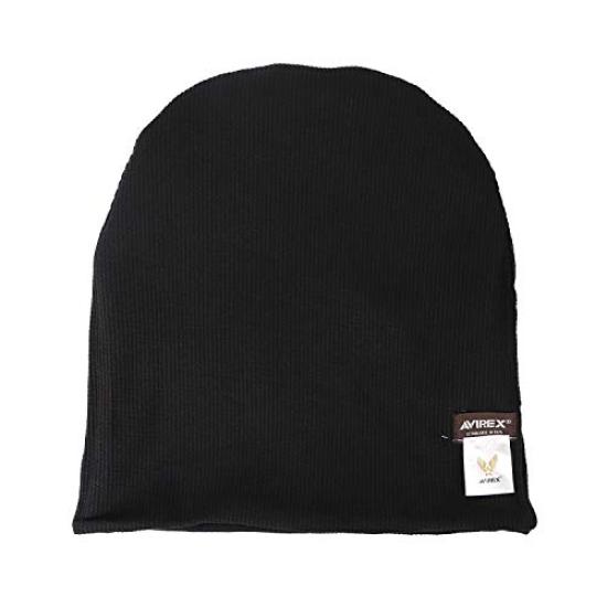 Avirex Knit Cap for Avirex AX Reversible Sweat Military Black Men, Hat, Cap, Style, Reversible,