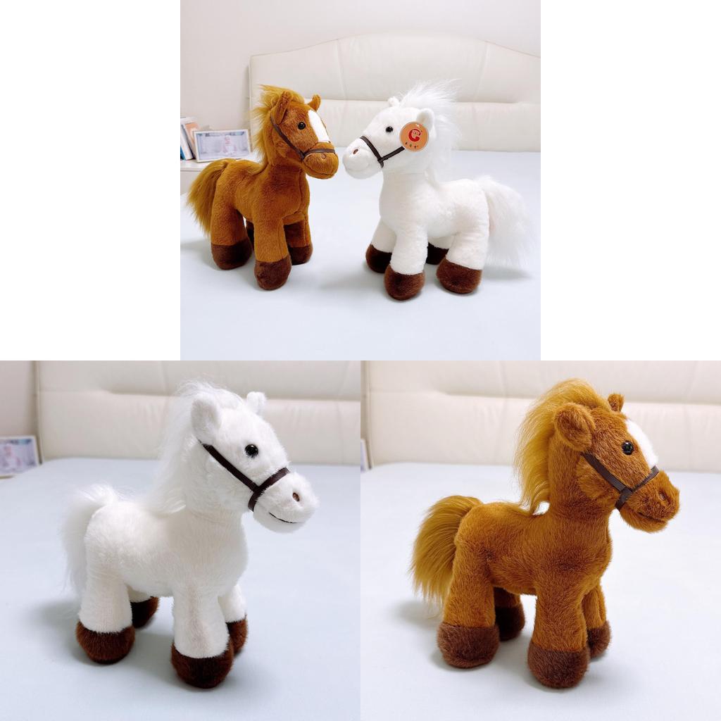 Plush Horse Toy With Short Pile For Kids And Home Decor