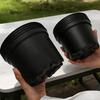 10PCS Black Plant Nursery Pots with Drainage Holes Home Indoor Outdoor Balcony Garden Planting Flower Pots Plastic Grow Boxes