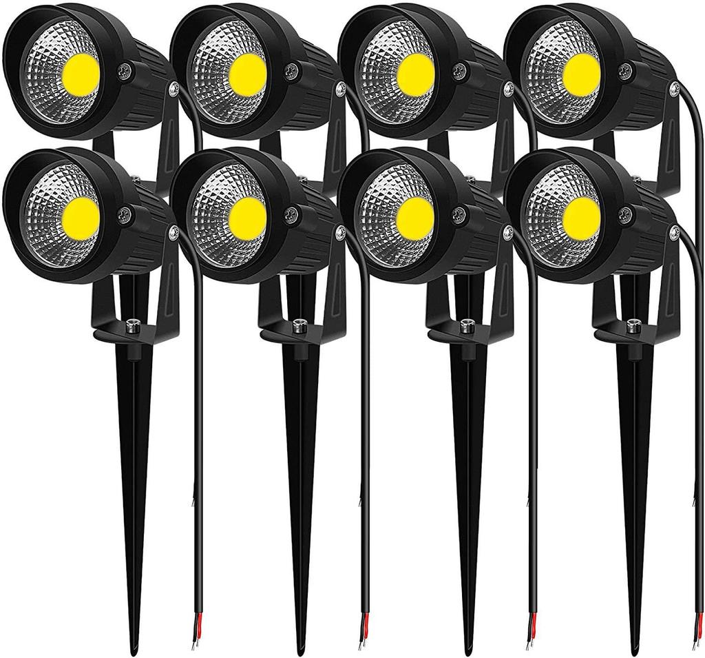 5W Outdoor Waterproof Low Voltage Landscape Spotlight for Courtyard and Tree - 12V Plug-in Ground Light