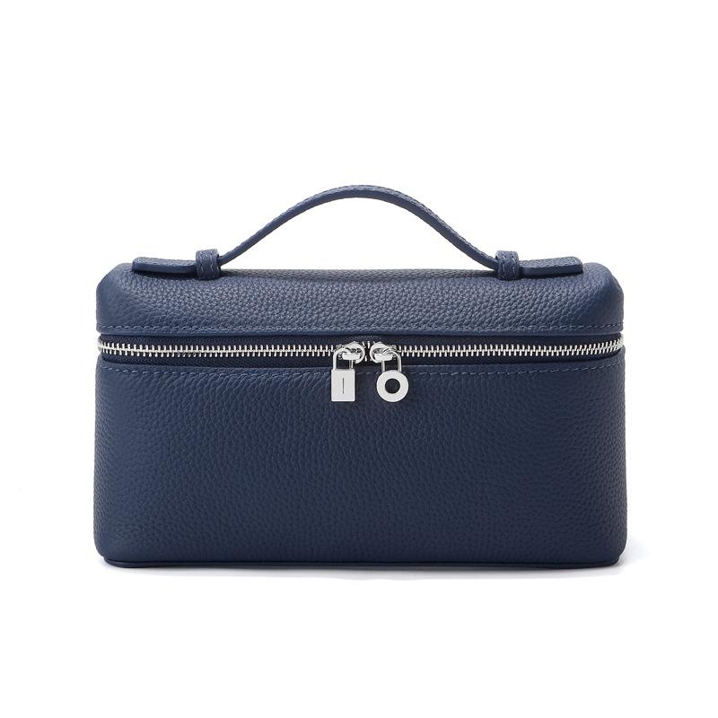 Sac Boîte à Lunch en Cuir de Vachette Pleine Fleur pour Femme, Nouveau Style 2025, Sac Blanc Porté Main/Bandoulière pour Téléphone