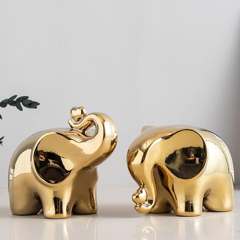 Cartoon Elephant Figurine Boho Home Decor Ornament Living Room Wine Cabinet DesktopTV cabinet Home