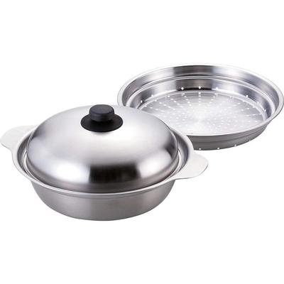Wahei Freiz Tsubame Sanjo Special Tools Created by Craftsmen Stainless Steel Tabletop Pot 26cm Steaming Stand Set IH Compatible Made In Japan Takumiya