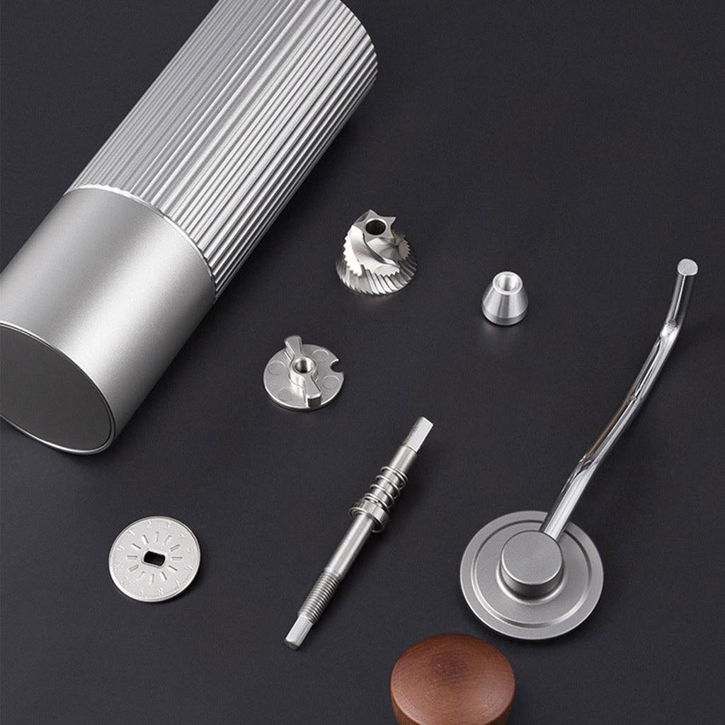 Manual Coffee Grinder with Ceramic Burr, Adjustable Hand Coffee Bean Grinder, Portable Stainless Steel Coffee Mill for Home, Office & Travel