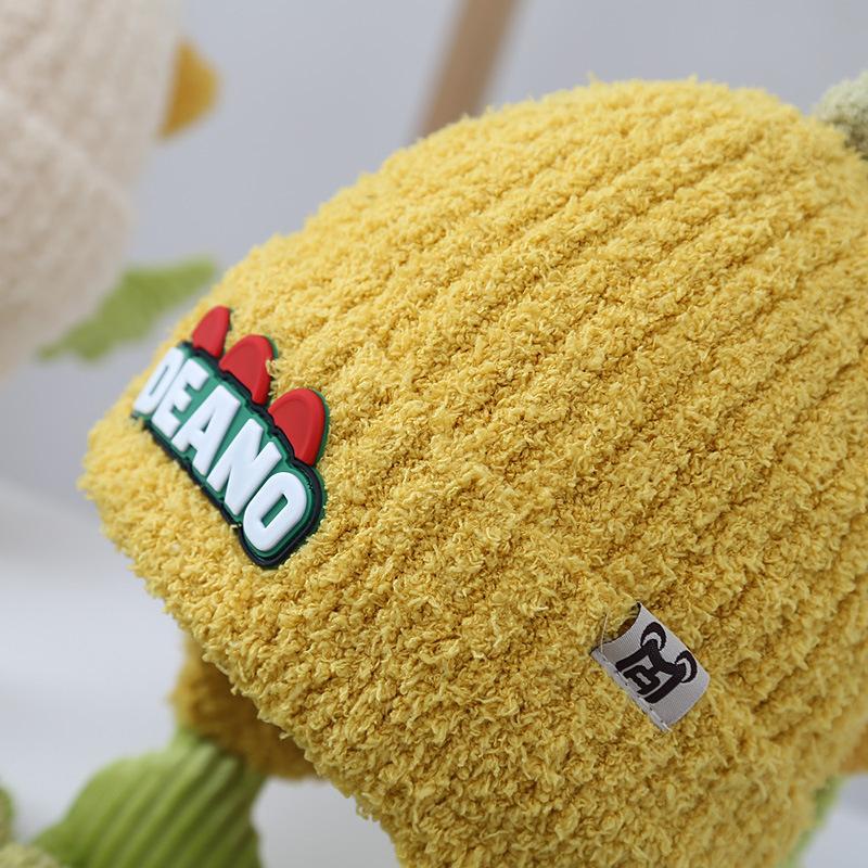 Autumn Winter Hat Cute Cartoon Dinosaur Modeling Hat  Ear Protection Warm Hat Windproof Thickened Children Hat Gifts