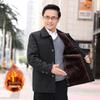 Men's Plus Size Business Casual Jacket - 2026 Autumn Button-Down, Turn-Down Collar, Dad's Outfit for Middle-Aged Men