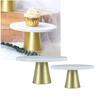 2pcs Round Dessert Display Stand Iron Cake Holder Smooth Cake Stand Set  Cake Display