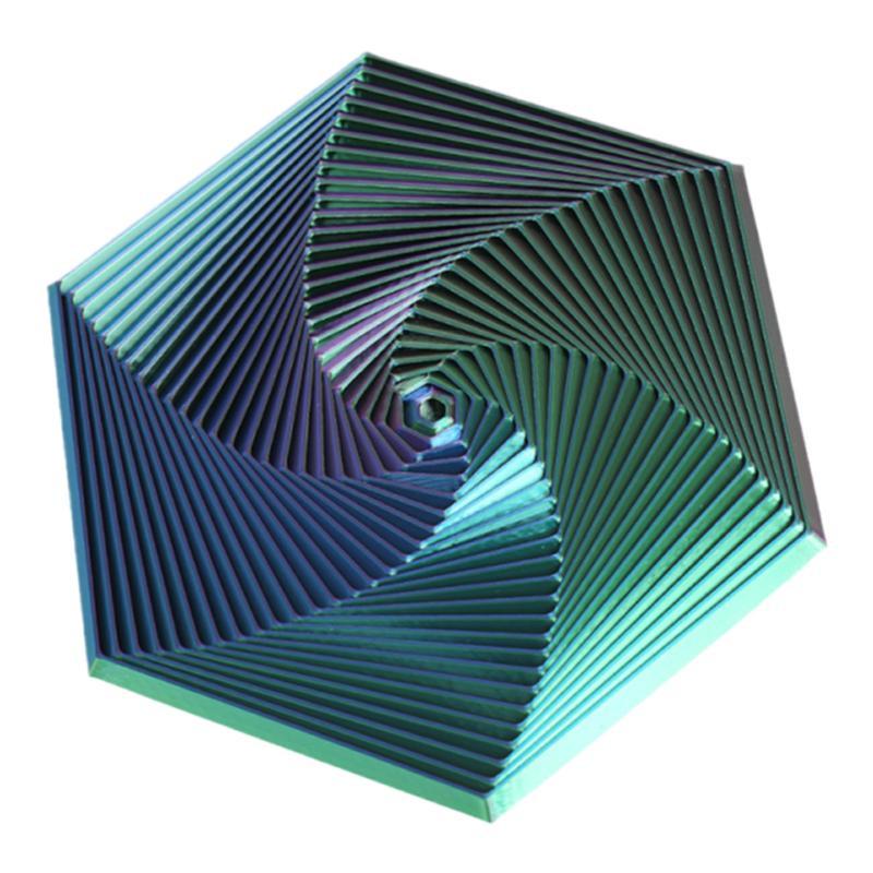 3D Printed Hexagon Optical Illusion Toy: Creative, Educational, Rotatable, and Stress-Relieving