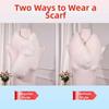 Soft Faux Fur Scarf Double-sided Women Winter Scarves Fashion Thickened Neckscarf  Unisex