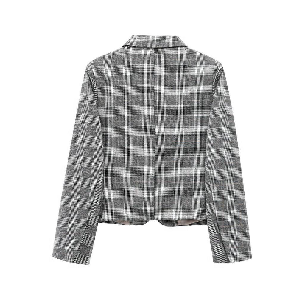 2025 Spring Women's European & American V-neck Single-breasted Casual Suit