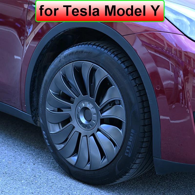 For Tesla Model Y Replacement Wheel Hubcaps 19 Inch Hub Cap ModelY Full Rim Cover Exterior Modified Accessories 2023 2022 2021