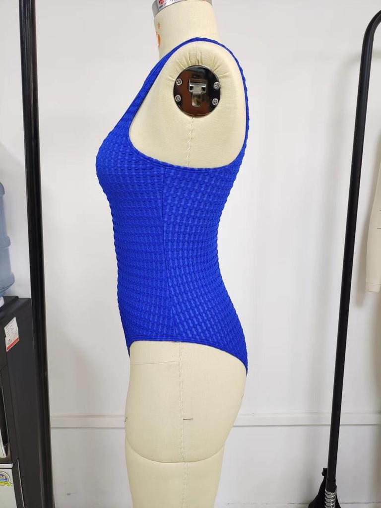 23-Year One-Piece Blue High-End Sexy Beach Swimsuit for Adults