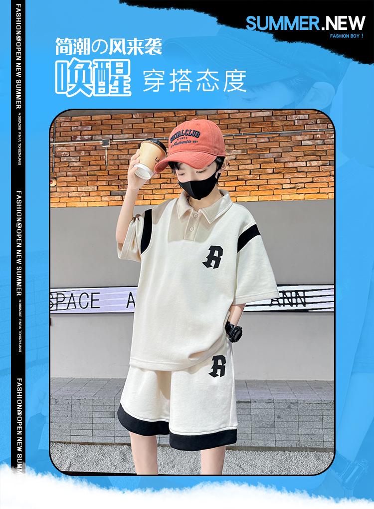 Boys' summer outfit set 2026 new children's outfit mid size cool and handsome summer sports thin style boys' summer fashion trend