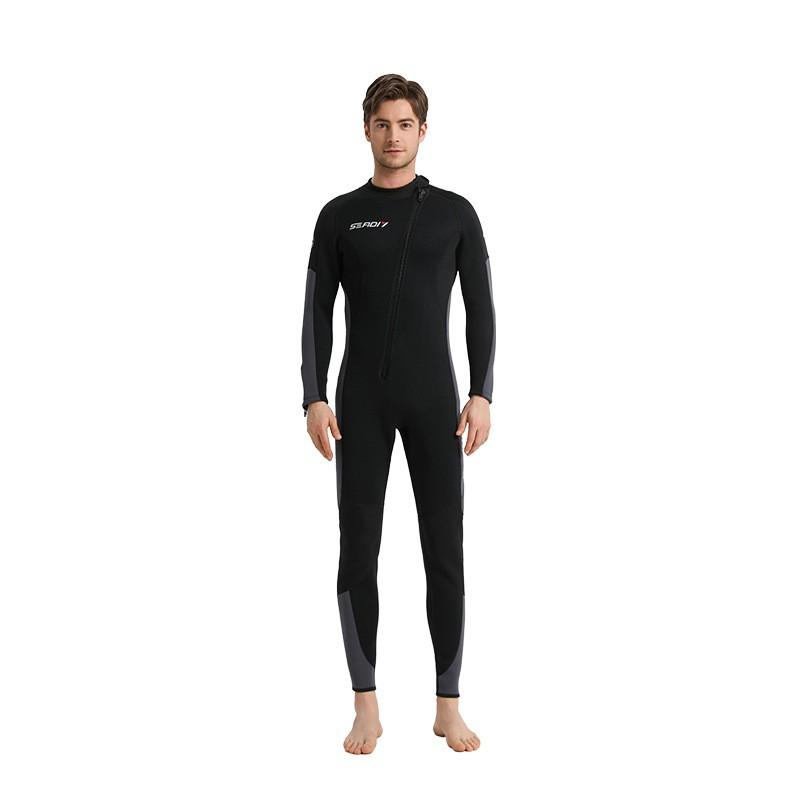 Mens 3mm Full Wetsuit Snorkeling Diving Surfing Swimming Warmth UV Protection Waterproof Chloroprene Neoprene