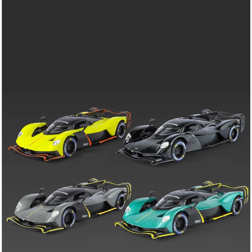 1/24 Aston Martin Valkyrie Spider Supercar Alloy Car Model Sound and Light Pull Back Children's Toy Collectibles Birthday Gift