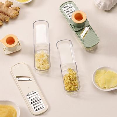 3 In 1 Ginger and Garlic Grinder Manual Garlic Slicer Home Kitchen Slicer Kitchen Tool for Slicing Chopping and Grinding Garlic