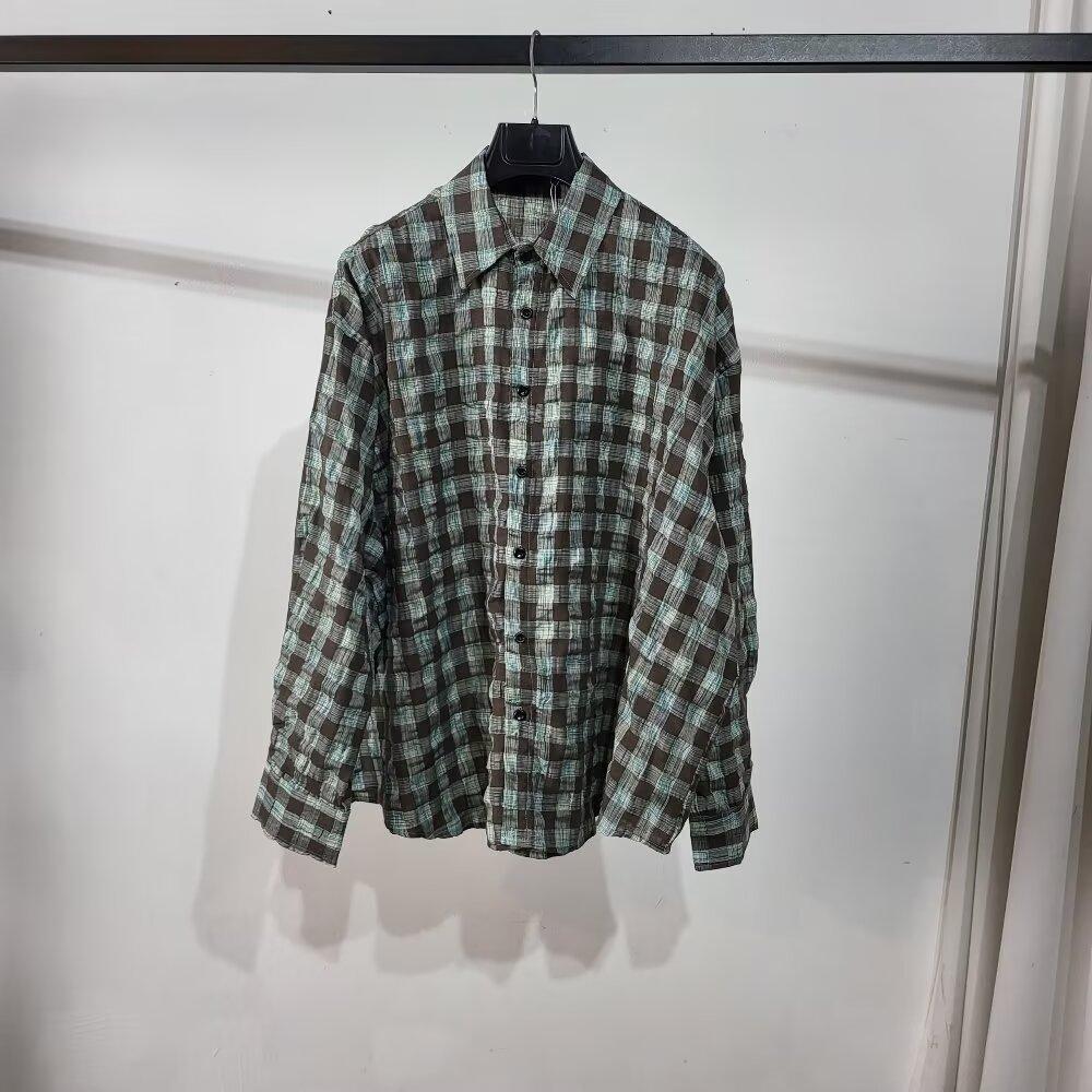 

Рубашка с длинным рукавом с буквенным принтом 2024 года в японском стиле в стиле Гонконга, свободная рубашка для мальчиков, летнее модное универсальное повседневное пальто 2XL зелёный