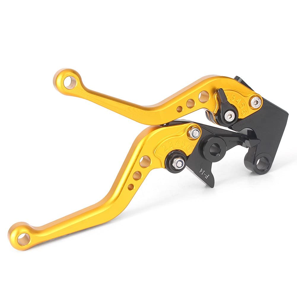 AL-mart Motorcycle Short Style Brake Levers Clutch Levers Levers Set 6 Levels Adjustable for