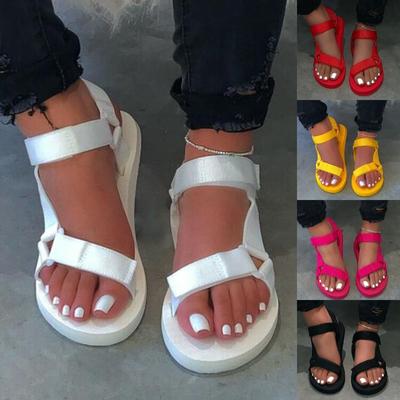 Casual Open -Toe Women Sandals Non -Slip Black Hook Loop Platform Sandals Shoe Female Summer Beach Shoes  New