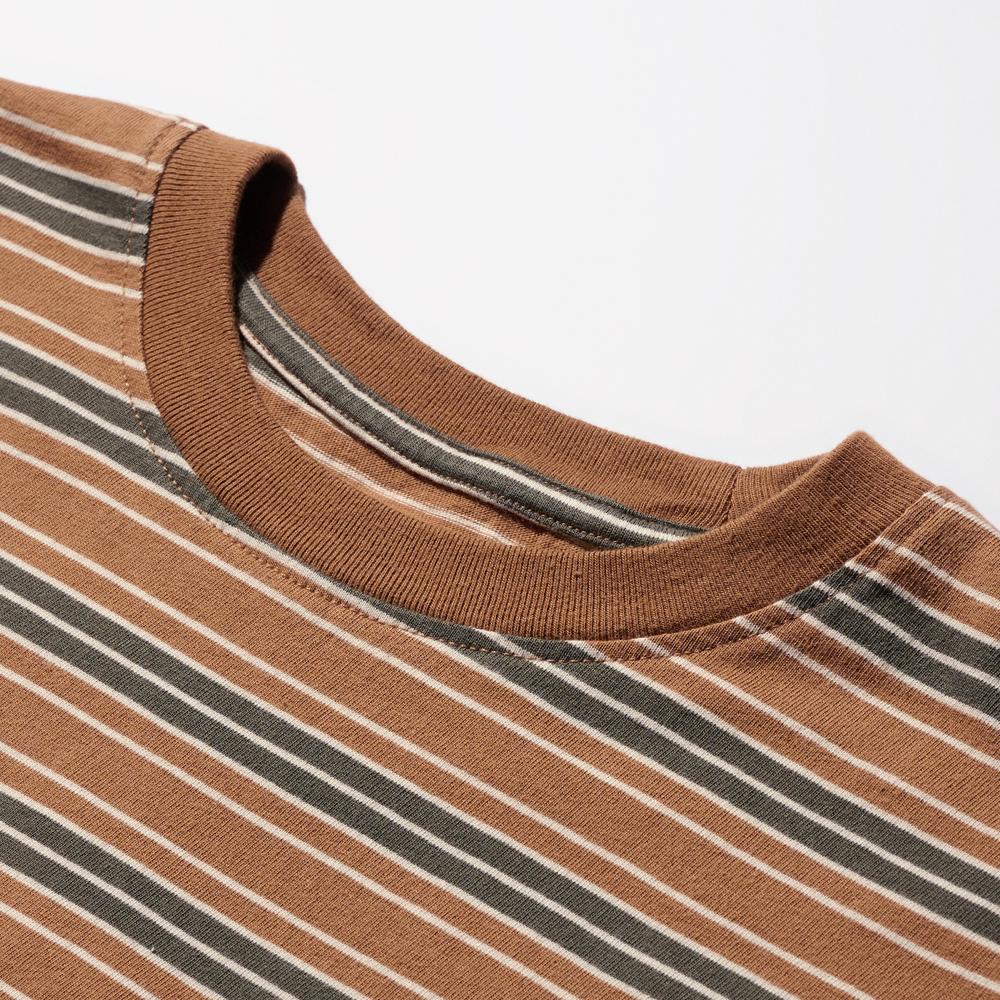 Dyutelo Leo Vintage Striped Long Sleeve T-Shirt Brown