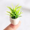 Mini Plant Model 1/12 Scale Doll Houses Plants Realistic Micro Plastic Pots for Doll Houses Garden Accessories Fairy Garden Patio Decor Miniature